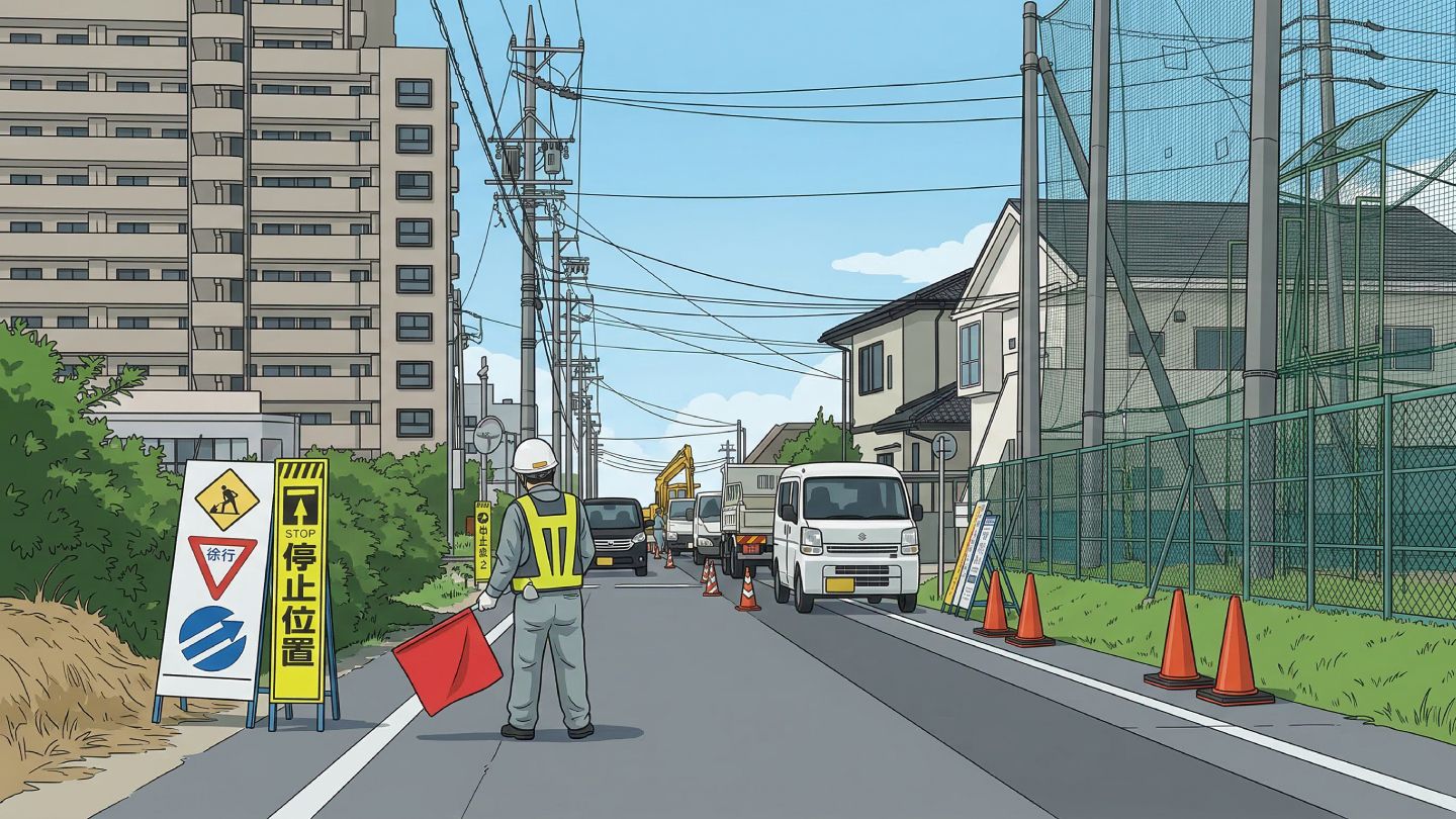 交通誘導警備業務の様子